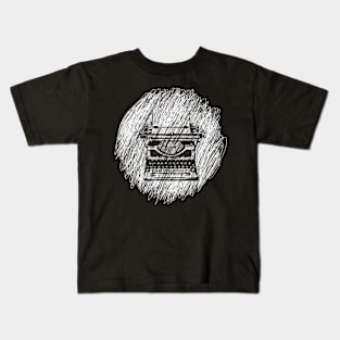 doodle vintage typewriter Kids T-Shirt